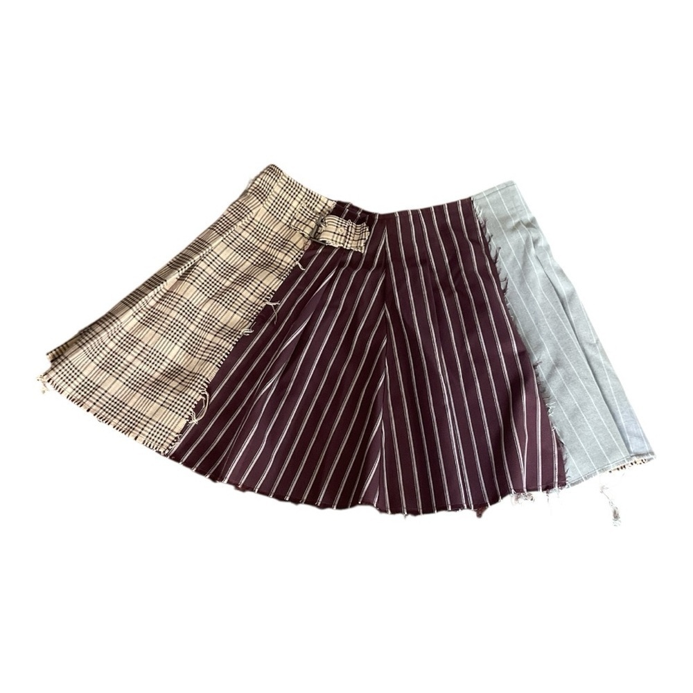 GB Girls Patchwork Plaid & Stripe Skirt Size 16